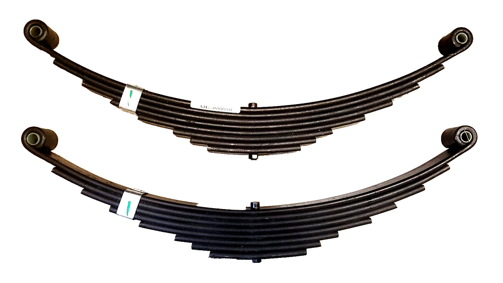 2 Trailer Leaf Springs, 4000#, 8 Leaf, 26" Long Eye To Eye, 1.75" Wide