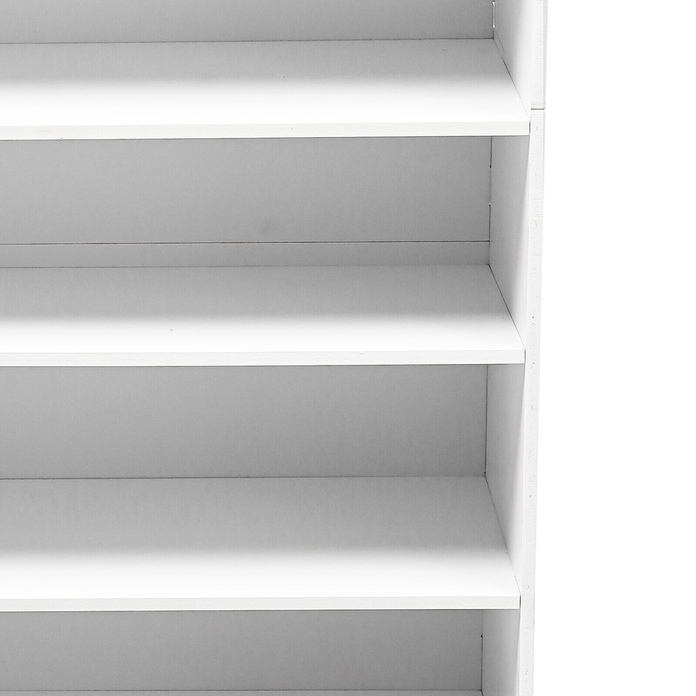 24 Pairs Shoe Rack Organizer 8-Tier Stackable Shoe Storage Cabinet Space Saving