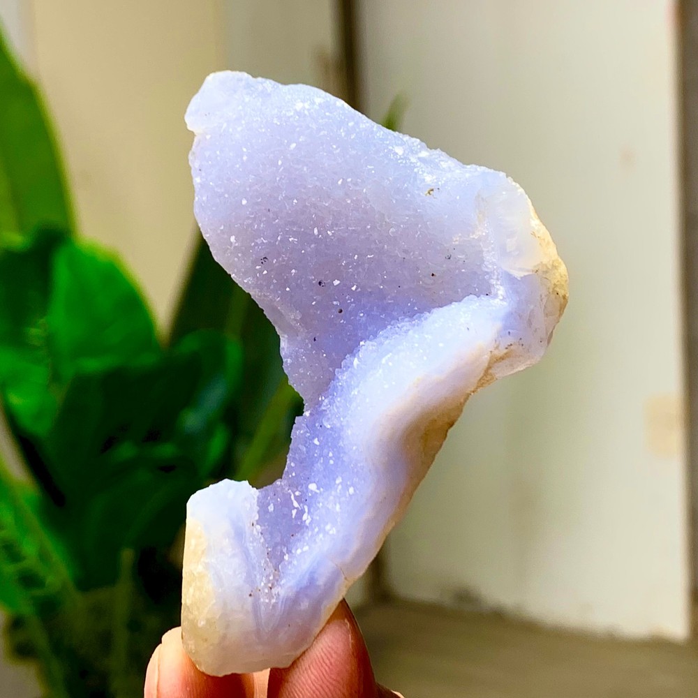 44GNatural Blue striped agate Crystal Chunks piece form Mineral Specimens
