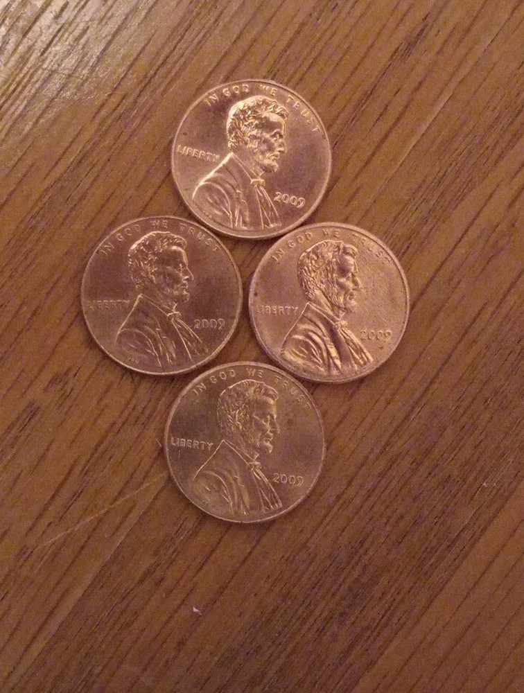 2009 Bicentennial Lincoln Cent 4- Coin Set/Error