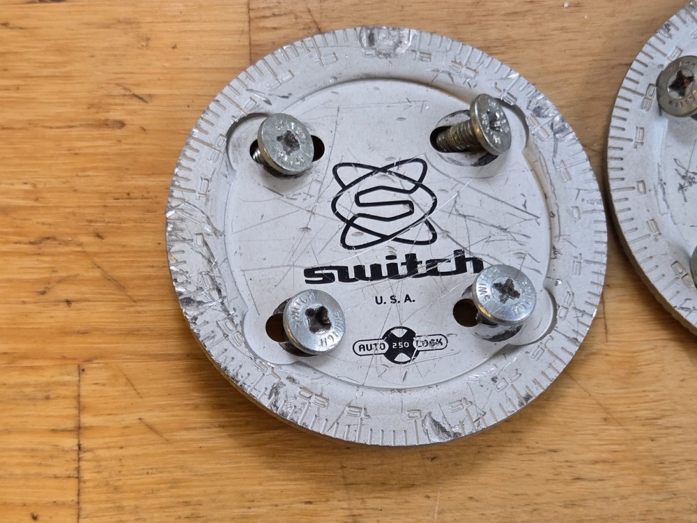 Vintage Silver Switch Step-In Snowboard Bindings HARDWARE Included Seattle WA