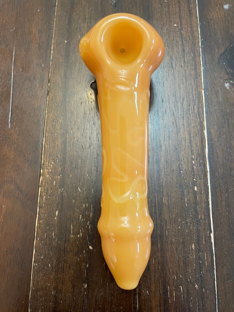 6” Glass Pipe Bowl Dick Penis Pipe Hammer White