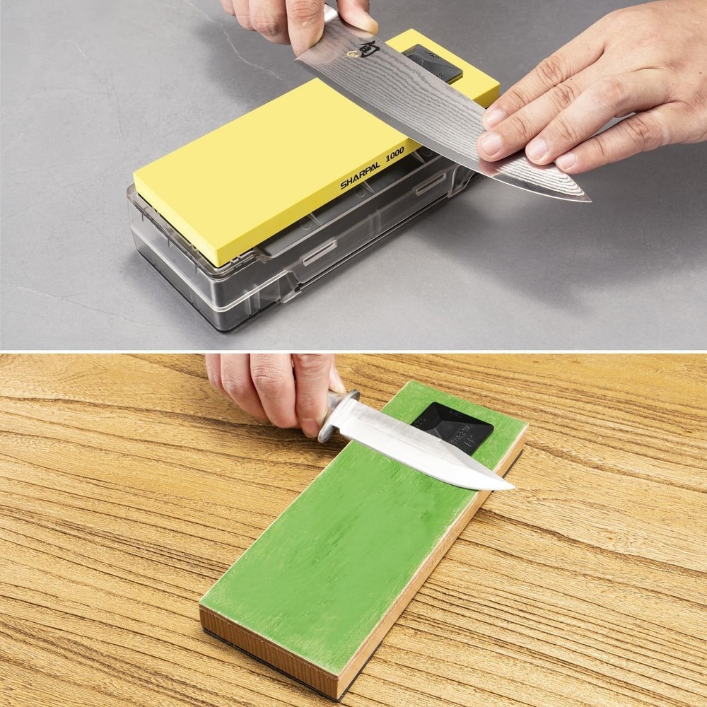 2-Pack Angle Guide Whetstone Sharpening Stone - 4 Universal Angle Precision