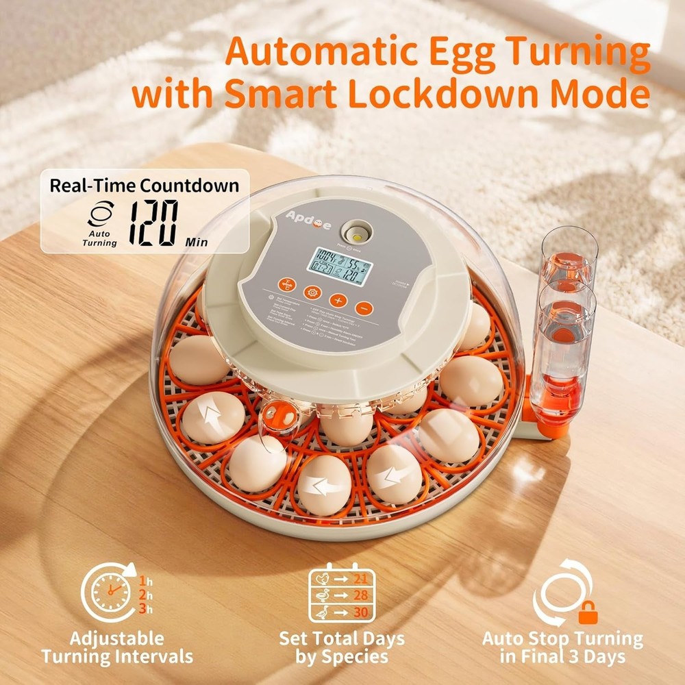 Egg Incubators for Hatching Eggs, Temperature and Humidity Control, Automatic...