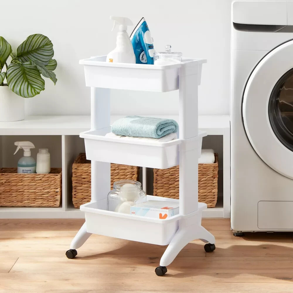 3 Tier Utility Cart White - Brightroom