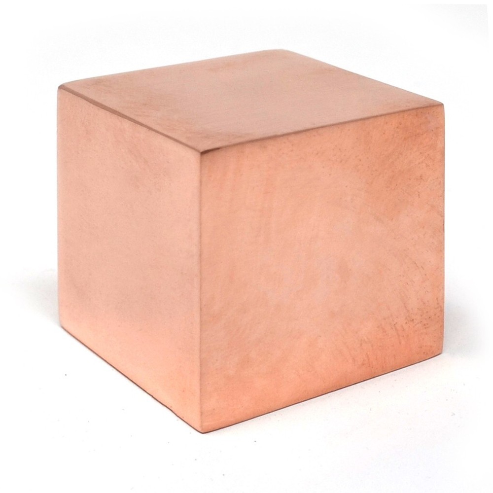 100% Solid Copper Cube 1.25in Grounded Shape for Meditation Reiki Chakra Balance
