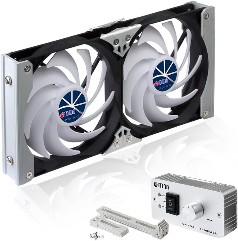 Titan- 12V/ 24V DC 140mm Multi-Function Rack Mounted Double Refrigerator 14cm