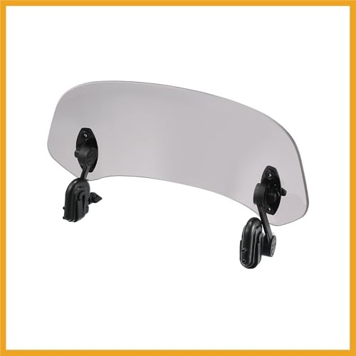 28.5cm Motorcycle Windshield Motorcycle Wind Deflector Grey Lens Adjustable