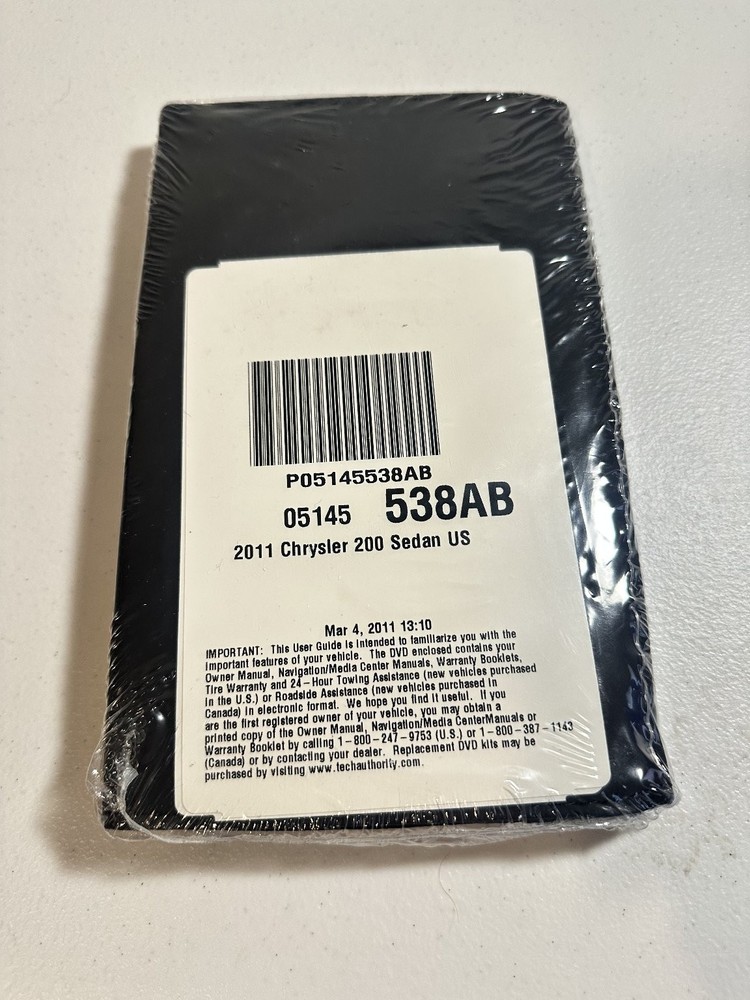 200 Chrysler 2011Owner's Manual Sealed