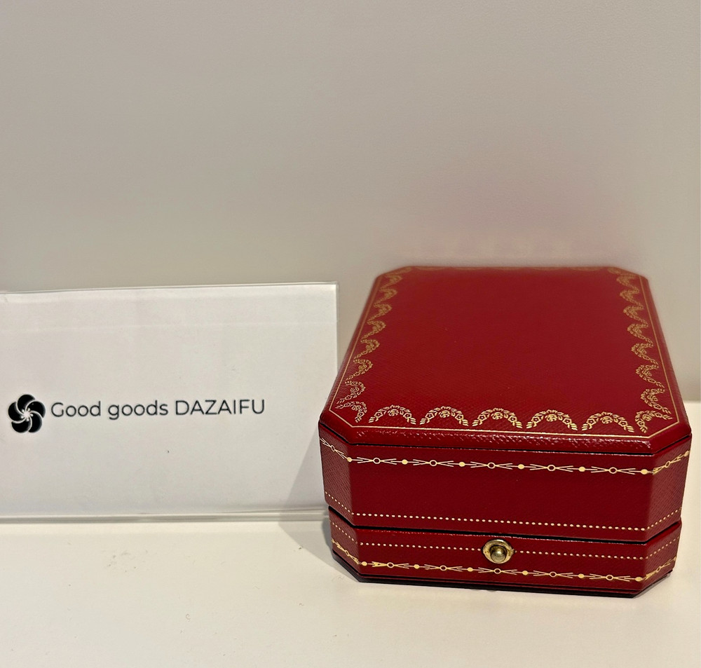 Cartier Pair Ring Empty Box Red Leather Case & Outer Box Set Gift Authentic
