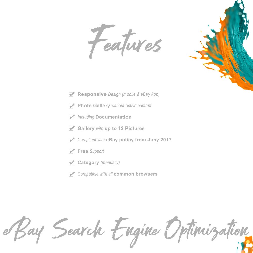Bespoke Custom eBay storefront and listing template design complete brand design