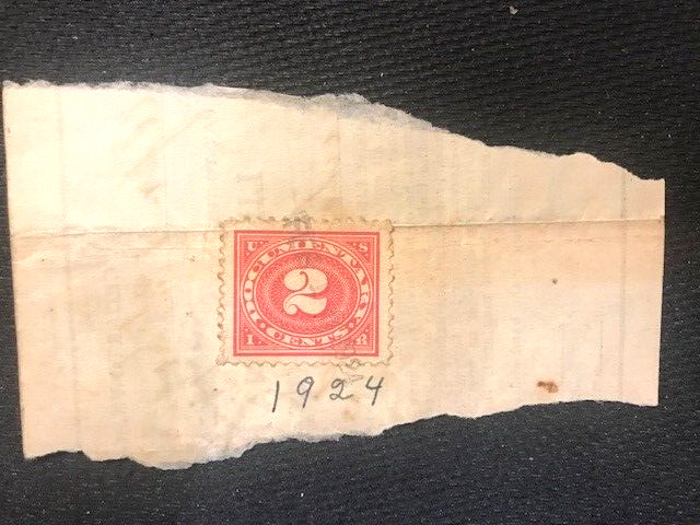 1921 Red 2c US Documentary Stamp on Liberty National Note dated 1924
