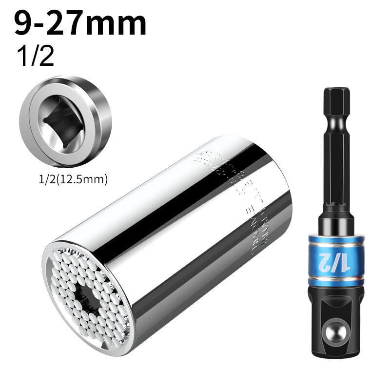 Universal Torque Wrench Head Set Socket Sleeve Power Drill Ratchet Magic Tool