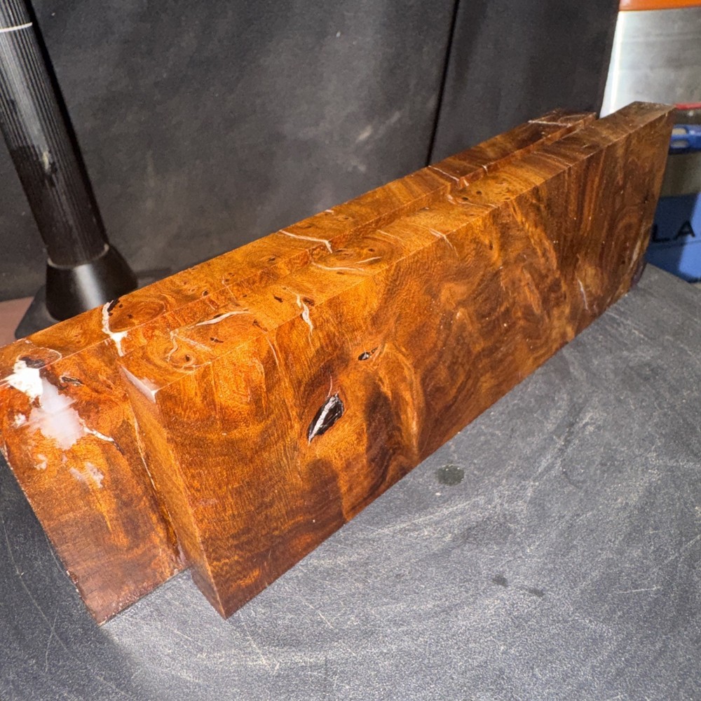 STABILIZED HYBRID PHILIPPINE EBONY BURL,OVERSIZED KNIFE SCALE,TOOL HANDLES