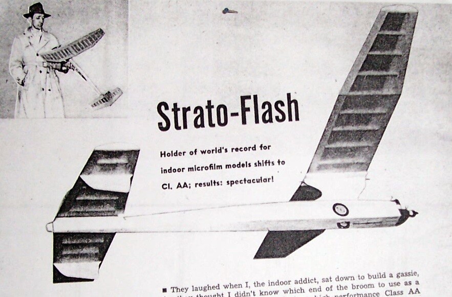 Air Trails STRATO-FLASH PLAN + CONSTRUCTION ARTICLE 36" 1/2A FF Model Airplane