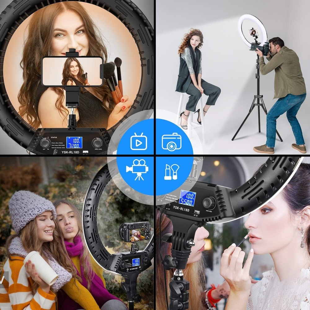 18 Inch Ring Light with Tripod
