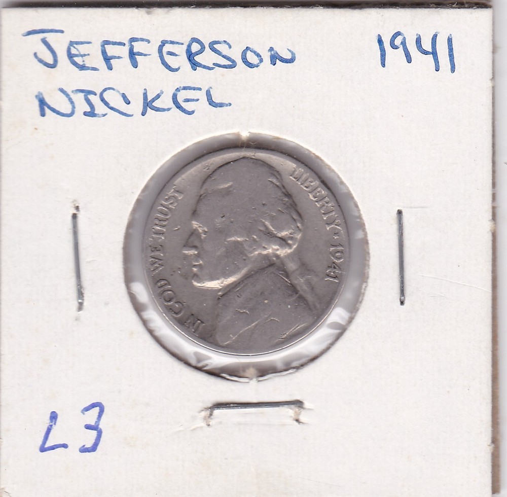 1941 Jefferson Nickel L3