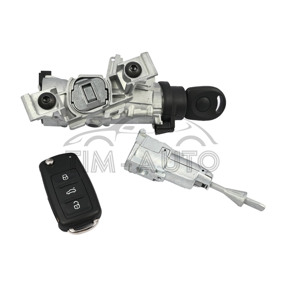 For VW Jetta 2006-2011 W/Remote Key Ignition Switch Door Lock Cylinder