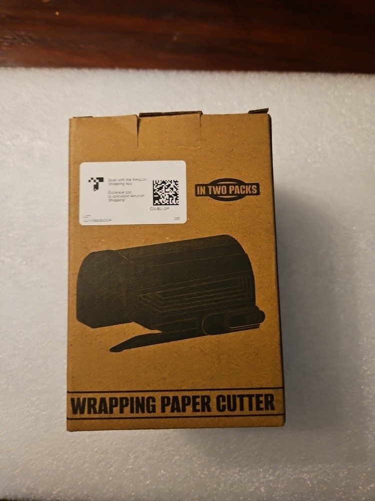 Wrapping Paper Cutter - 2 Pack - With 3 Replacement Blades.