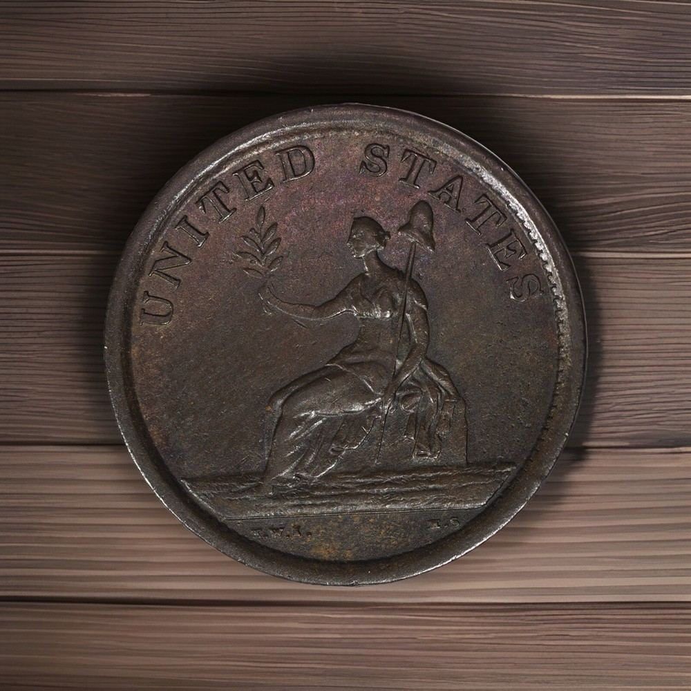 1783 Large Bust Washington & Independence Cent, XF+/AU, Solid Piece