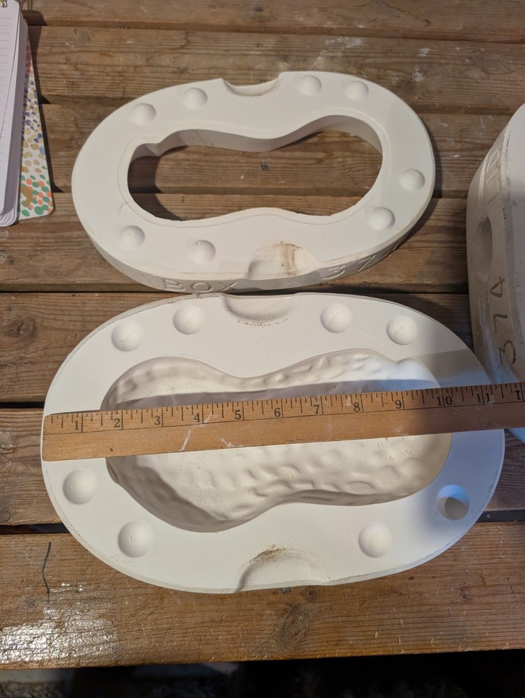Arnels Peanut Box With Lid Vintage Slip Casting Ceramic Mold