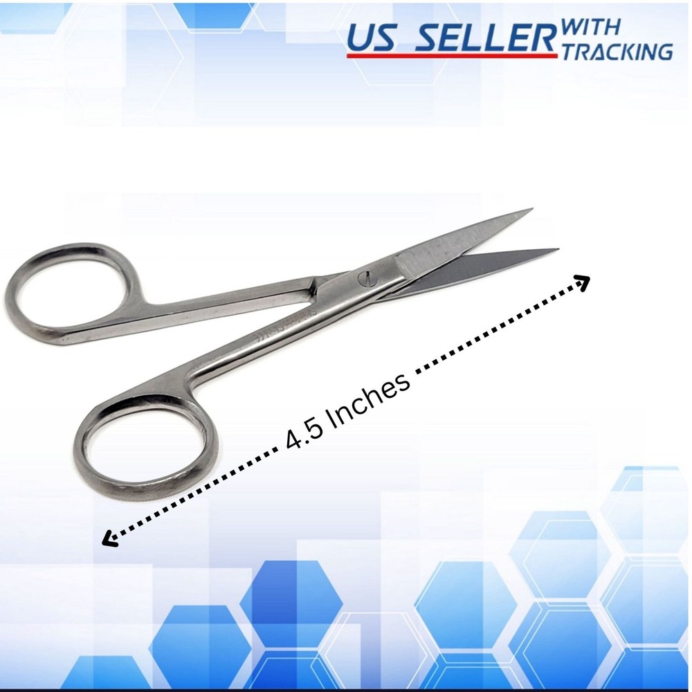 Surgical Operating Dissecting Scissors Standard 4.5" Straight Sharp/Sharp Tools
