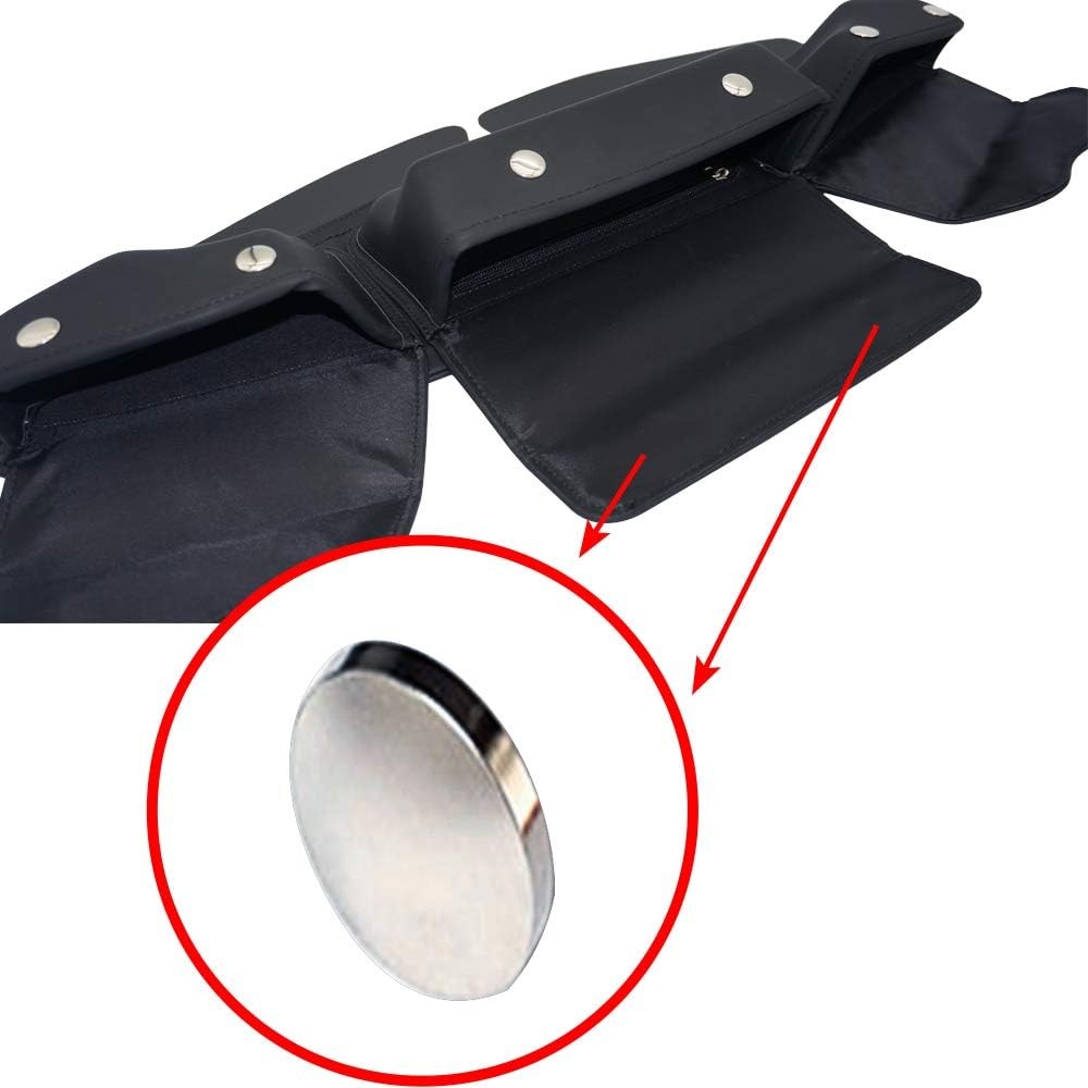 Windshield Bags Storage,Three-Pocket Batwing Fairing Pouch small, Black
