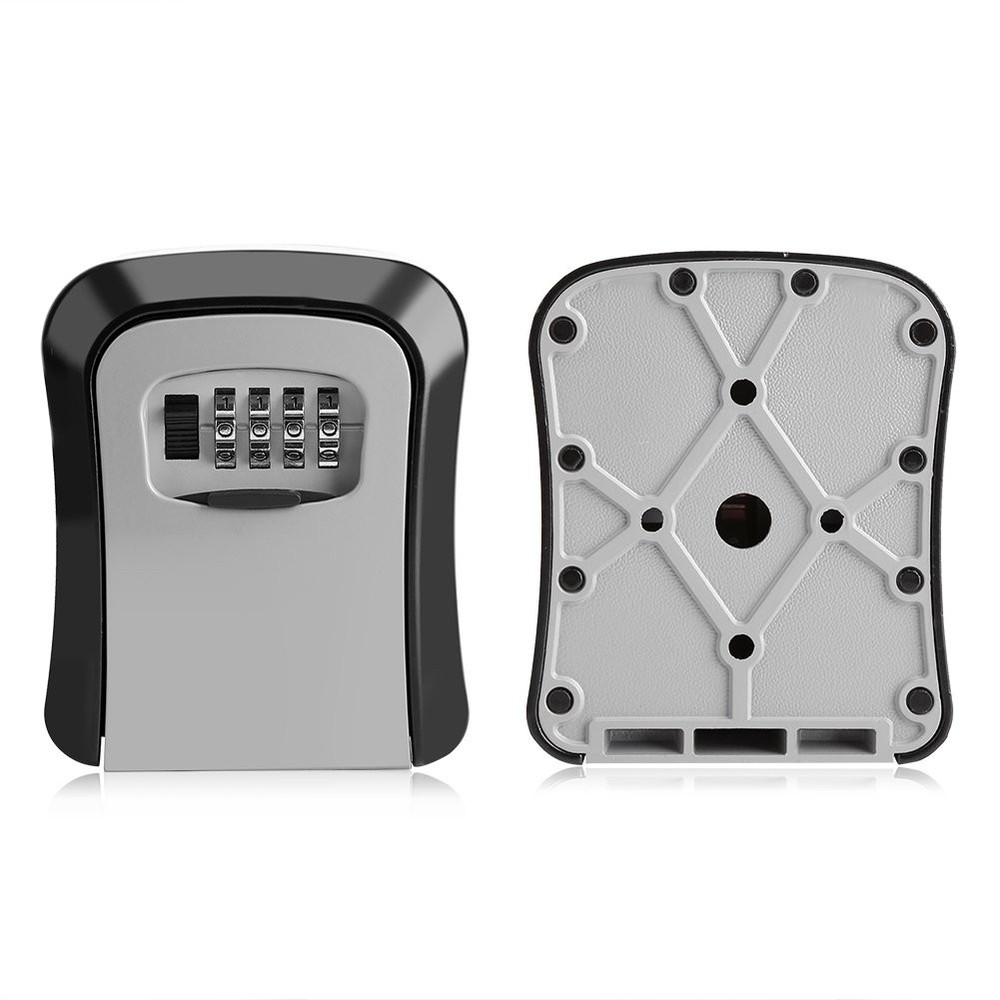 4-Digit Combination Key Lock Box Wall Mount Security Lockbox for 5 Keys