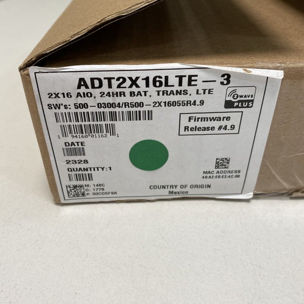 Honeywell ADT 2X16 AIO Home Security Panel