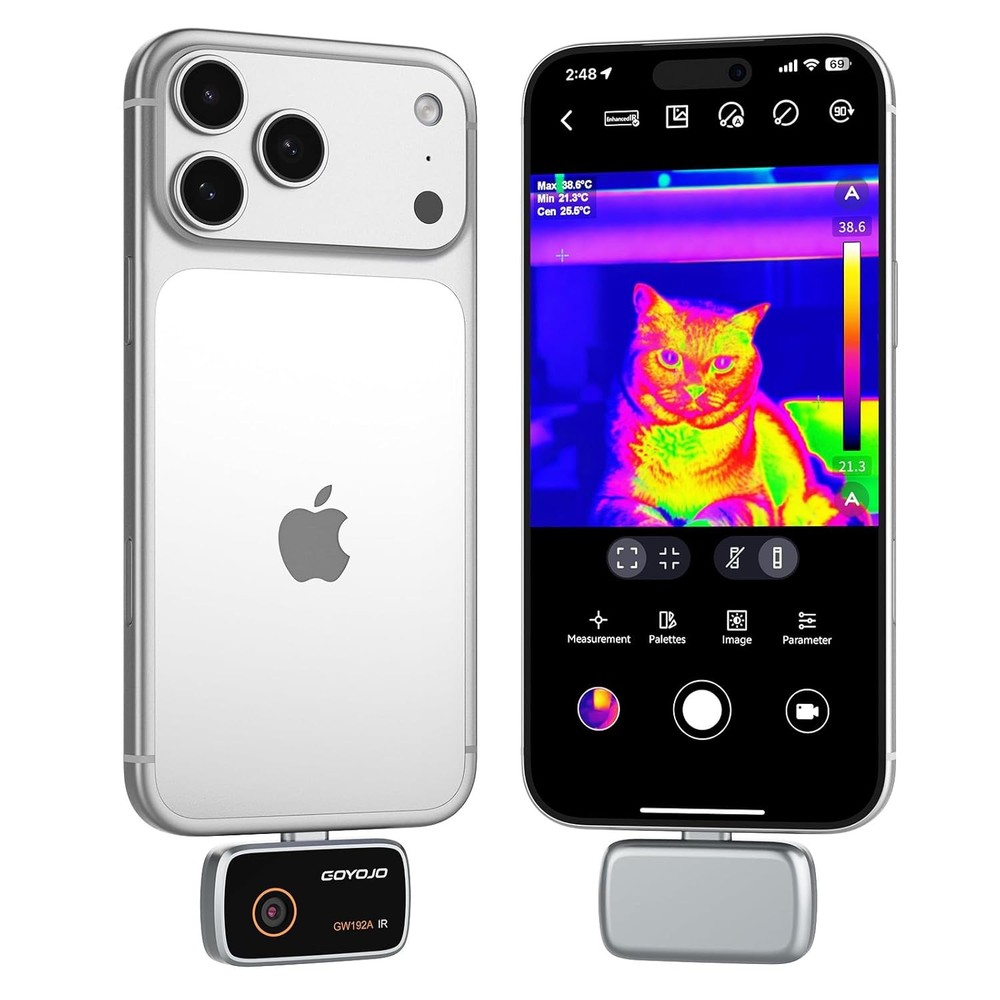 GOYOJO Thermal Imaging Camera for iPhone/Android 192x192 IR Resolution Imager