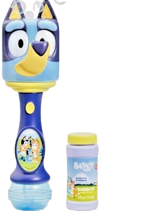 BLUEY Light And Sound Musical Bubble Wand Includes Bubble Solution NEW