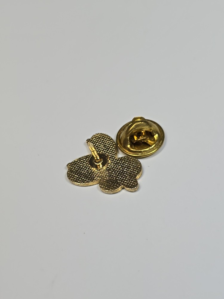 Stylized Blue Butterfly With Yellow Spots Lapel Pin