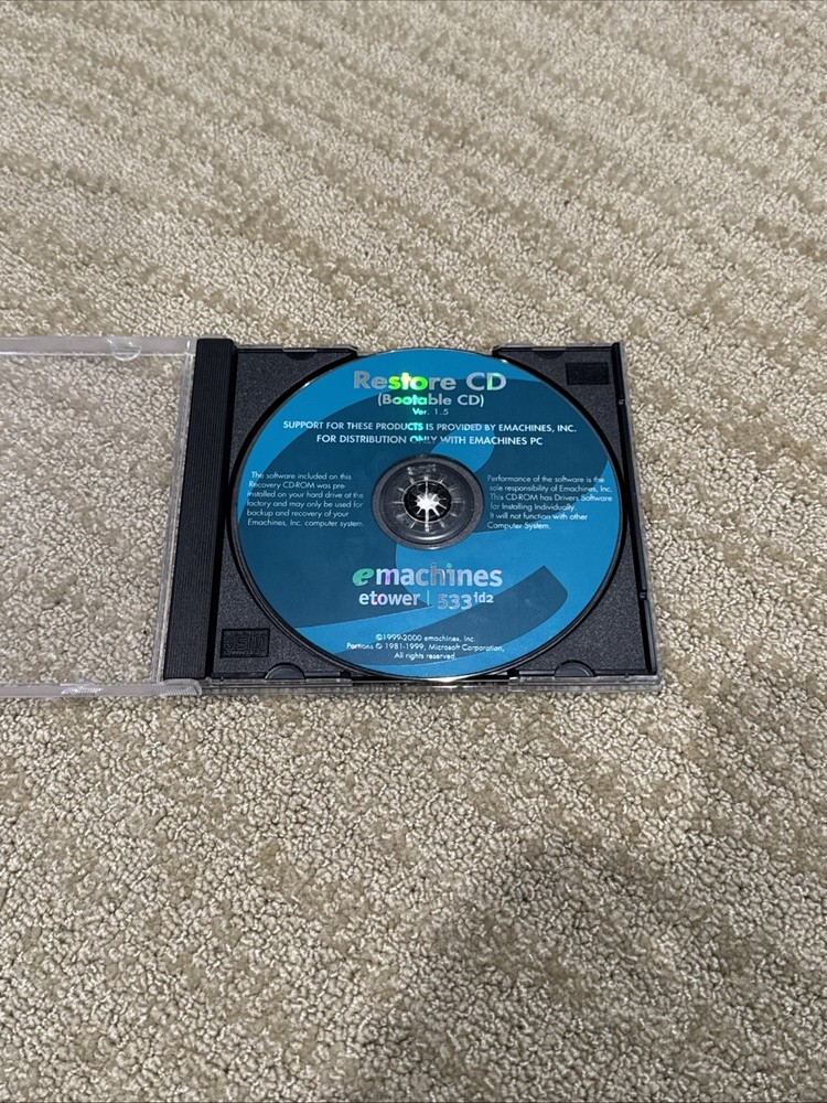 emachines Ver 1.5 Restore CD (Bootable CD) 1999-2000
