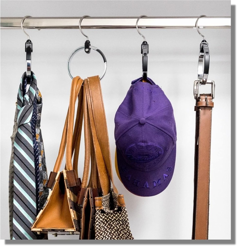 Space Saving Rotating Organizer for Ties, Hats, Purses & Scarves - 2 Pack