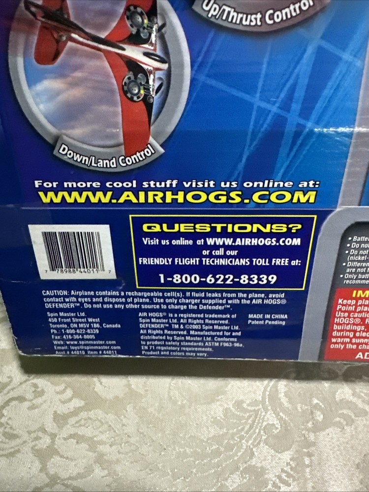 Air Hogs Defender Micro RC Plane Onboard Computer 4 way Control Spin Master