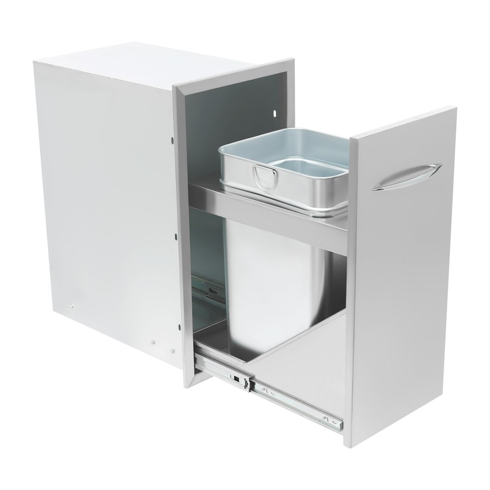 Stainless Steel Pull-Out Trash Drawer for Organized, Clean Spaces
