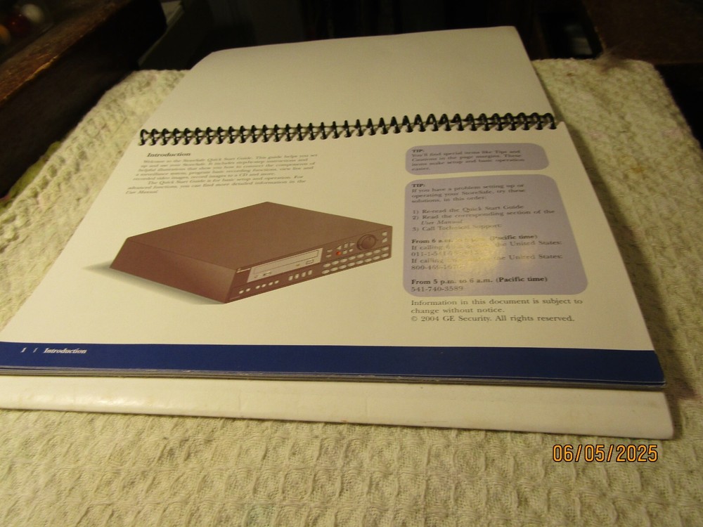 GE SECURITY STORESAFE Quick Start Guide CD Recorder Deck 2004