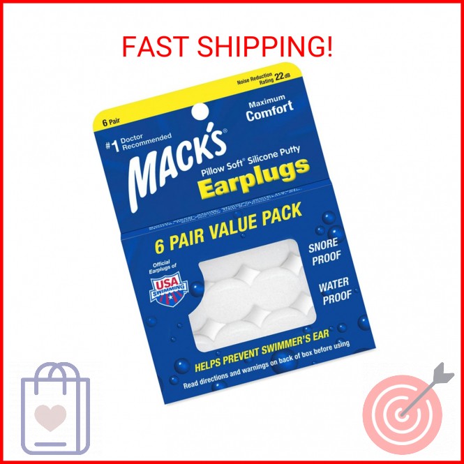 Mack's Pillow Soft Silicone Earplugs - 6 Pair, Value Pack – The Original Moldabl