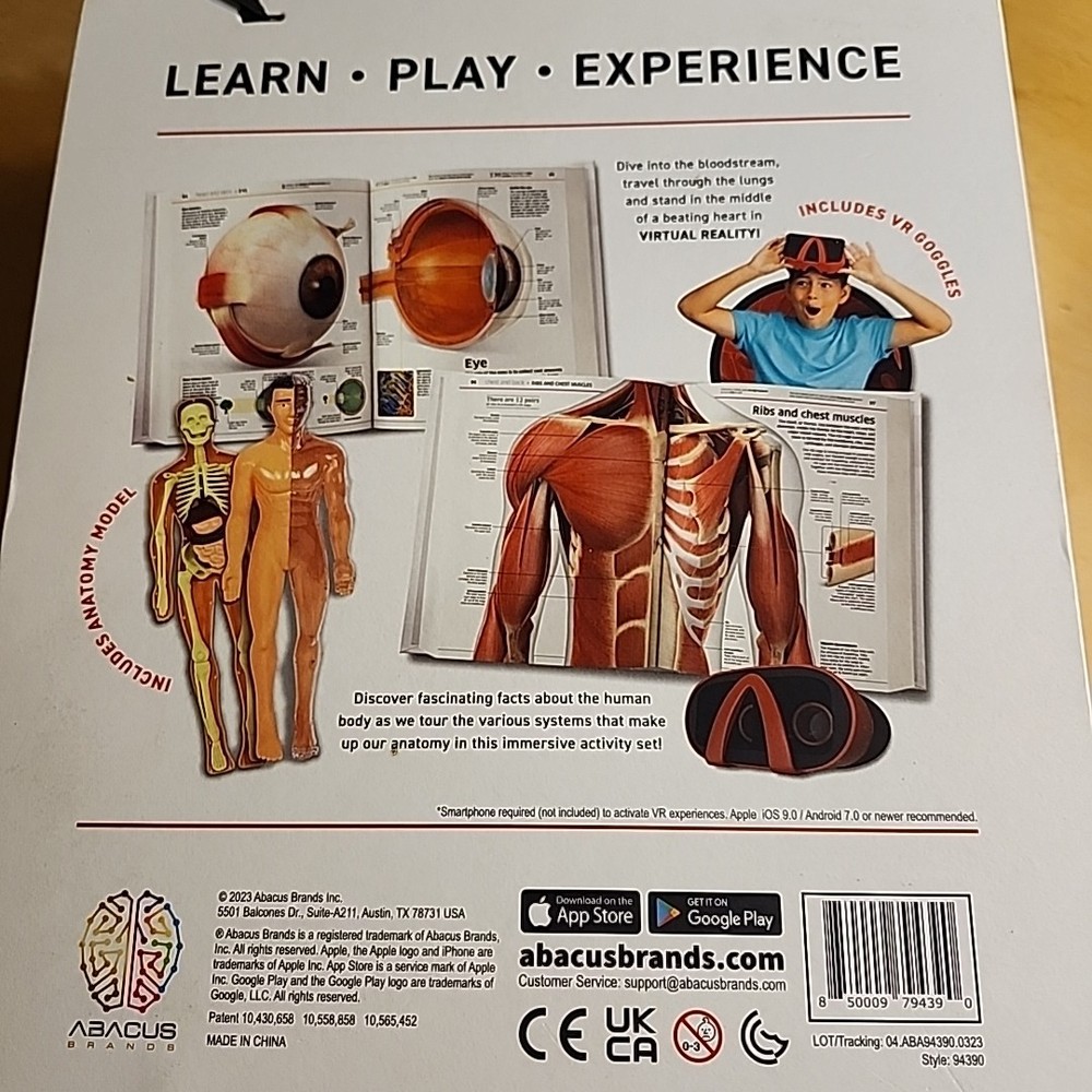 Abacus Brands Virtual Reality Human Body Learning Activity Set VR Goggles