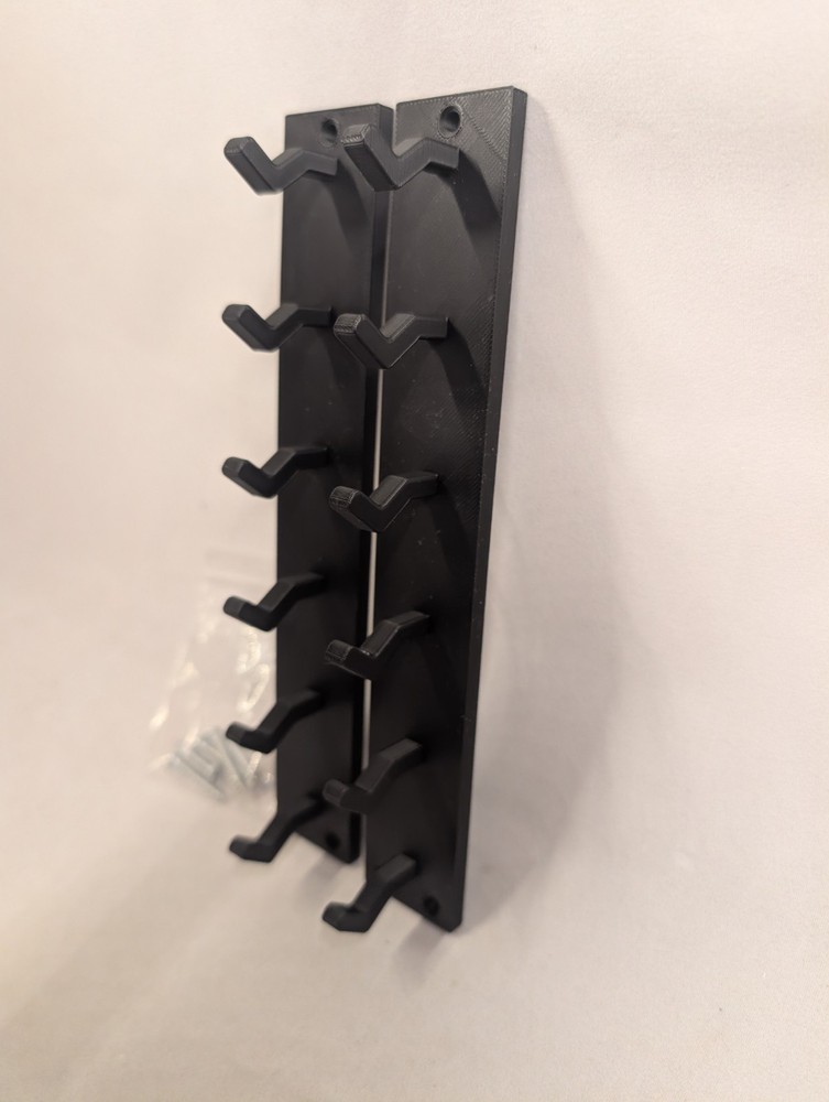 Wall Mounted Drumstick Display Holder 6 Slot Black Storage Rack