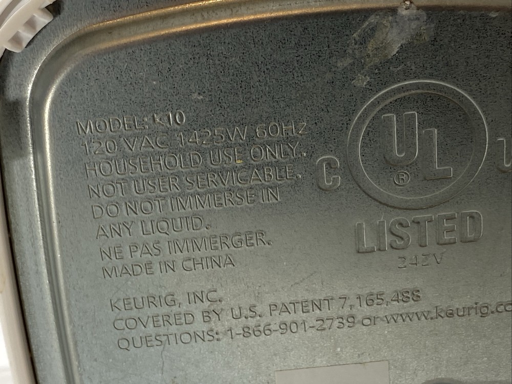 White Keurig K10 Mini Plus K-cup Single Cup Brewing System Tested Working