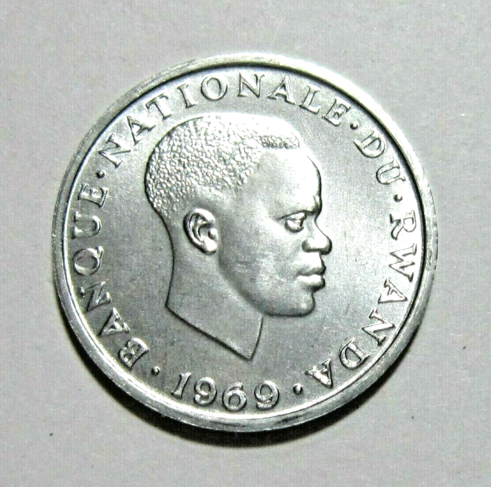 RWANDA. 1 FRANC, 1969. UNCIRCULATED.