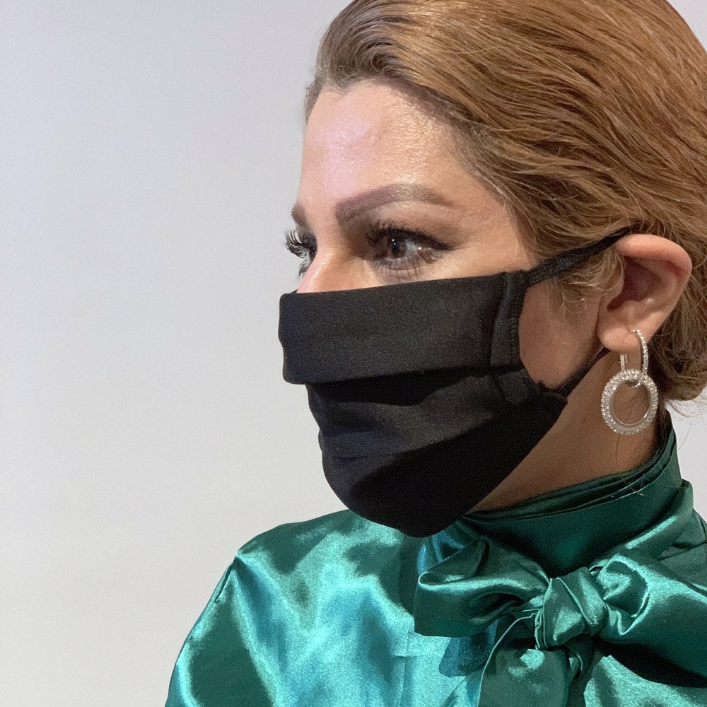 Reusable Rectangular Adjustable Washable Black Face Mask - Free USA Shipping