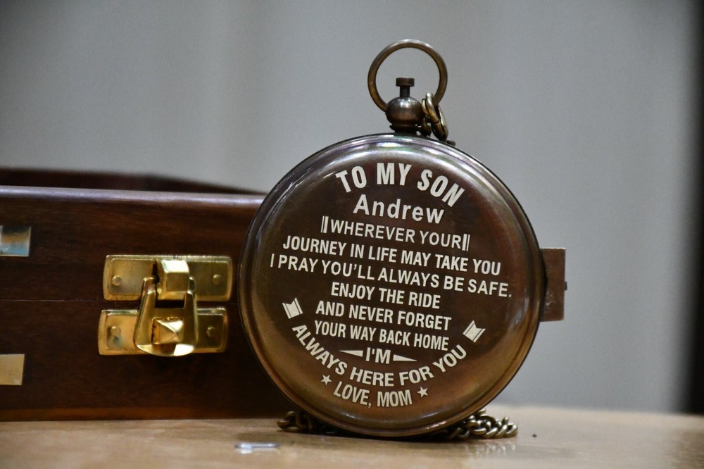 Engraved Compass, Personalized Compass, Wedding Gift, Christmas, Graduation Gift