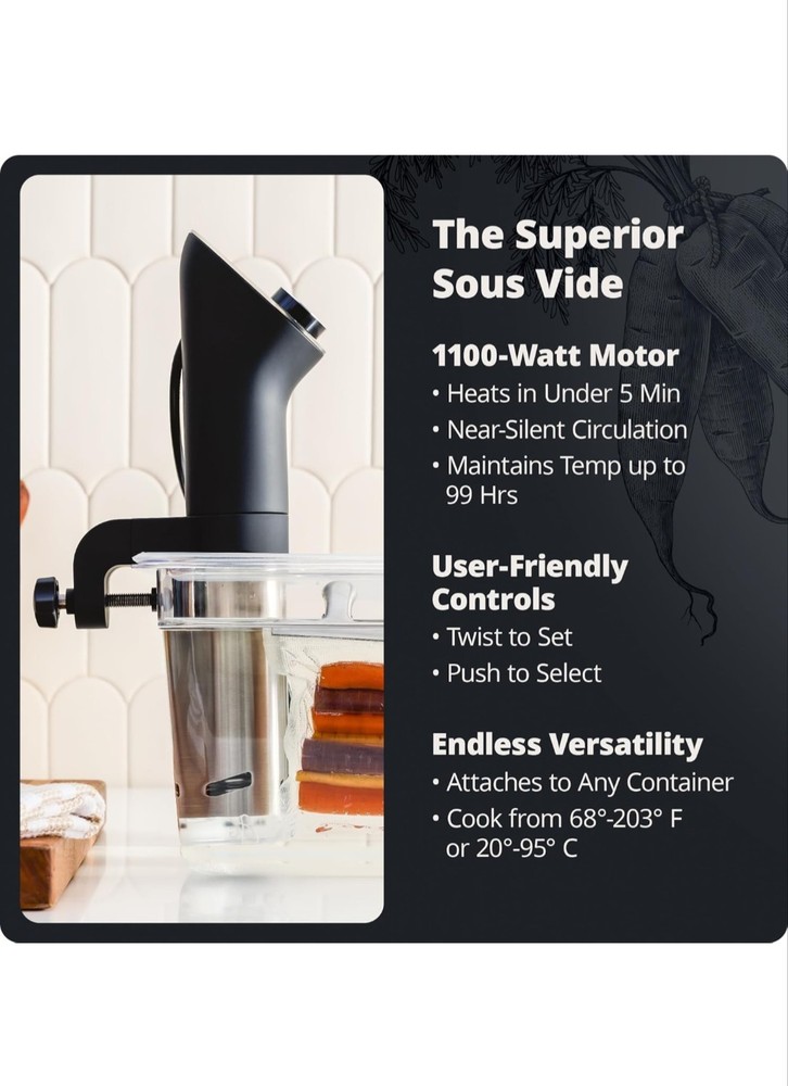 Greater Goods Kitchen Sous Vide Machine - Precision Cooker, Immersion. READ!!