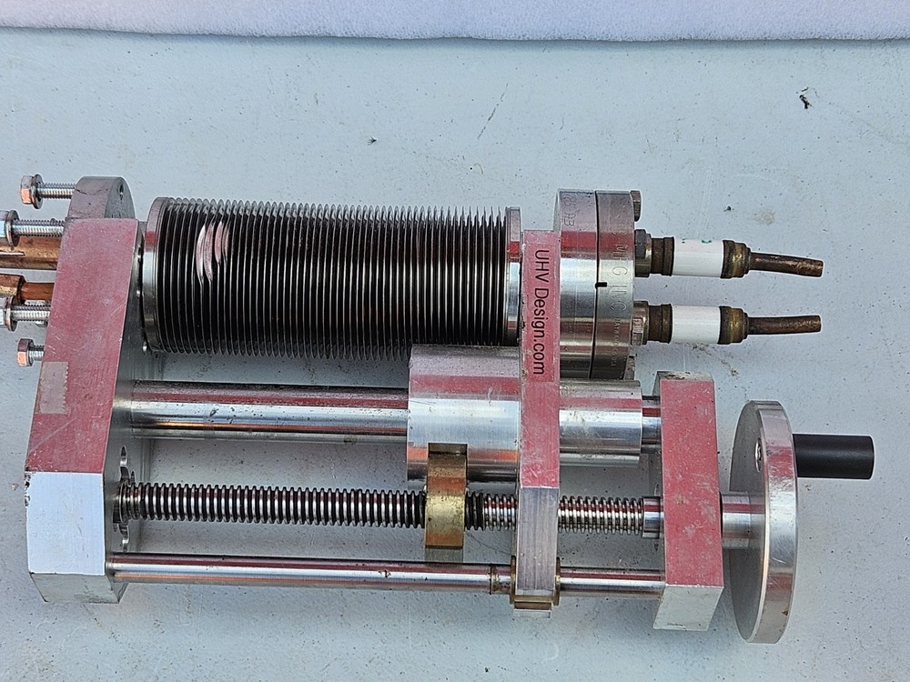 UHV Linear Motion Feedthrough Assembly w/ Bellows, Electrical & Fluid Feedthroug