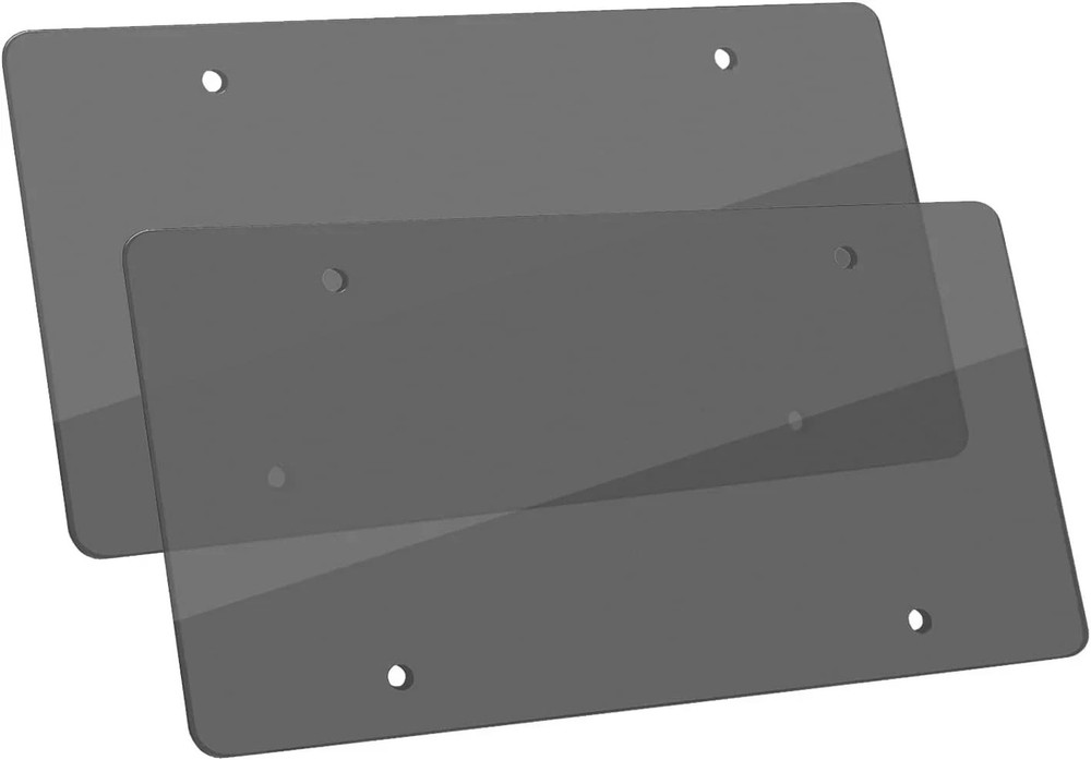 License Plate Covers Set 2 Pack Slim Flat Unbreakable Black Frame