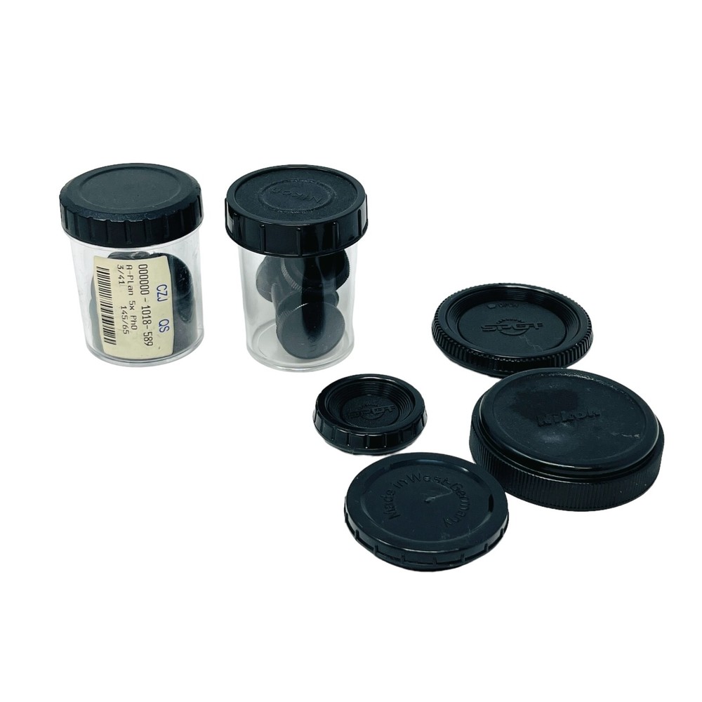 Mixed Microscope Objective Turret Dust Cap Covers Nikon and Other Brands, 10 pcs