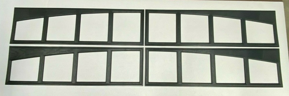 4 Amarr Arch Thames Replacement Inserts for Long Panel Amarr Garage Doors Black