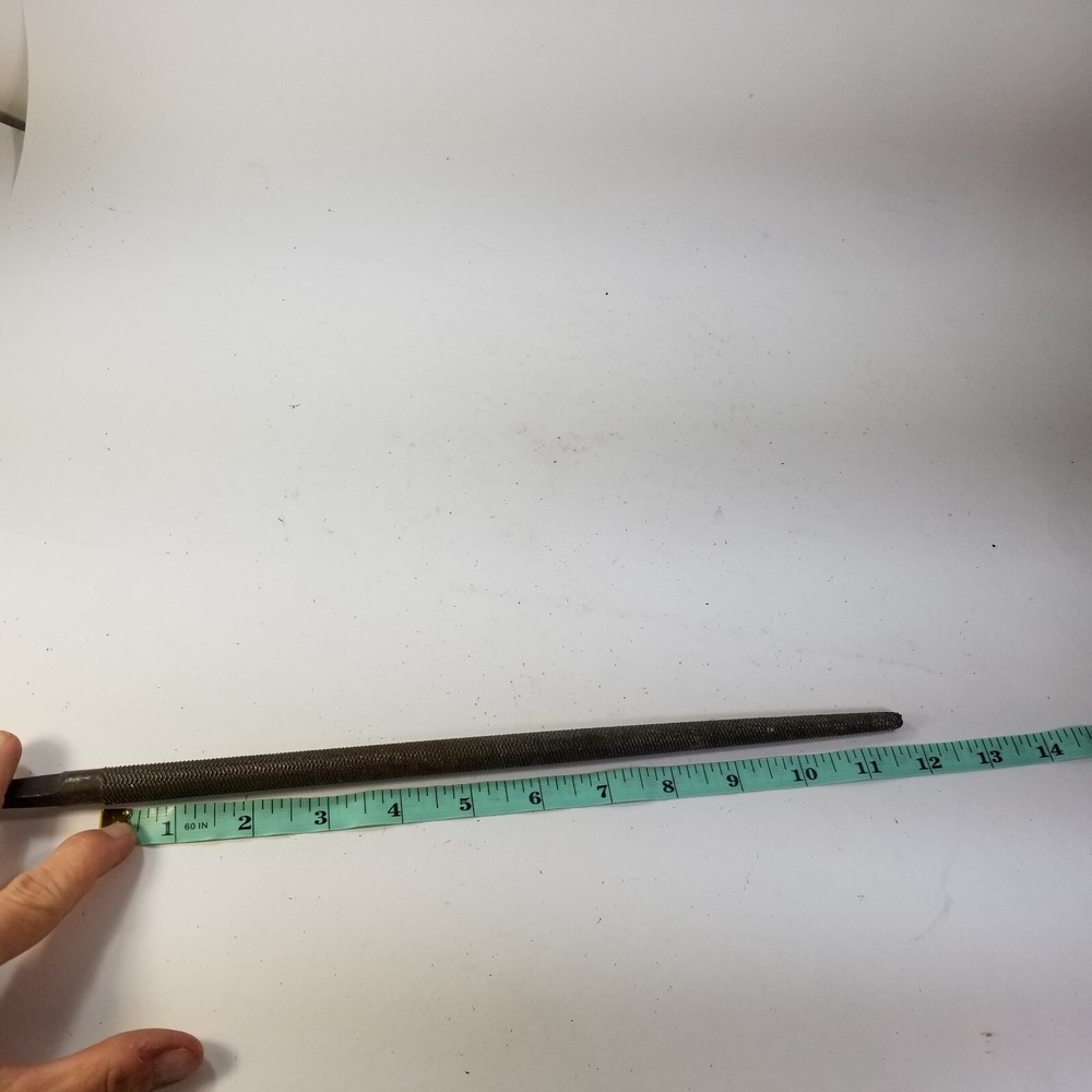 VINTAGE NICHOLSON 13" Round File Wood Handle